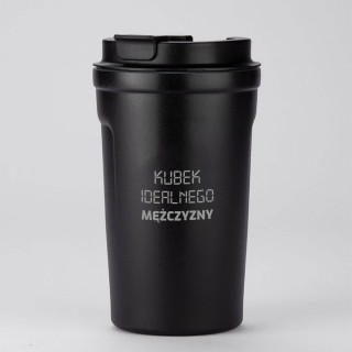 Metalowy kubek termiczny "Kubek idealnego mężczyzny" (400ml)