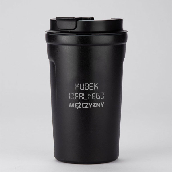 Metalowy kubek termiczny "Kubek idealnego mężczyzny" (400ml)