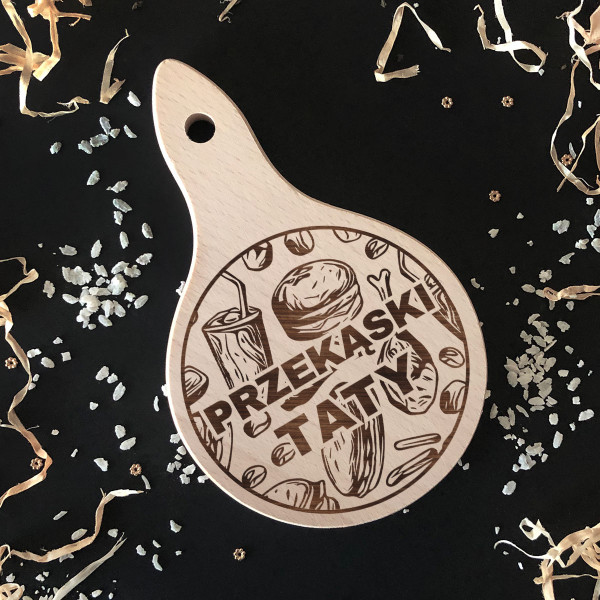 Mini deska do krojenia "Przekąski taty"
