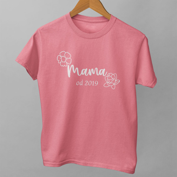 Koszulka damska "Mama od" z wybranym rokiem