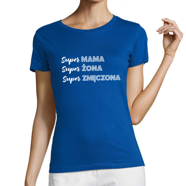 Koszulka damska "Super mama opis"