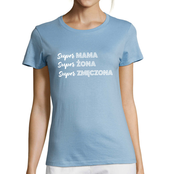 Koszulka damska "Super mama opis"