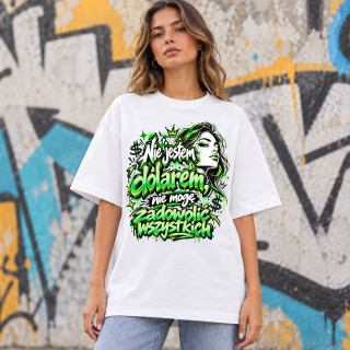 Oversized premium UNISEX koszulka "Nie jestem dolarem, nie mogę zadowolić wszystkich" Oversized premium UNISEX koszulka "Nie jestem dolarem, nie mogę zadowolić wszystkich"