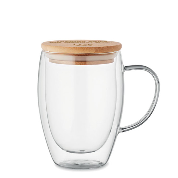 Podwójny szklany kubek "Idealna kawa dla idealnej mamy" 350ml