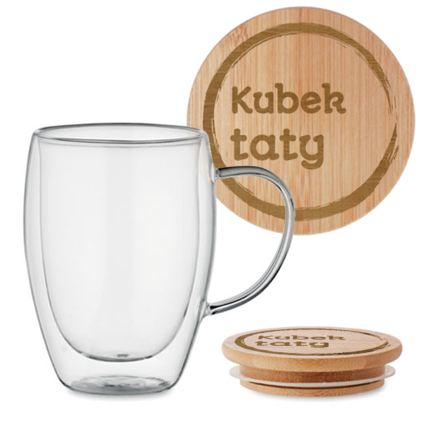 Podwójny szklany kubek "Kubek taty"