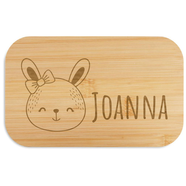 Pudełko na lunch "BEIBABOX – króliczek" z wybranym imieniem