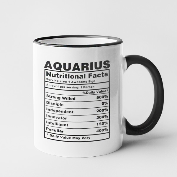 Kubek "Aquarius Nutrition Facts"