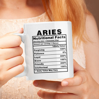 Kubek "Aries Nutrition Facts"