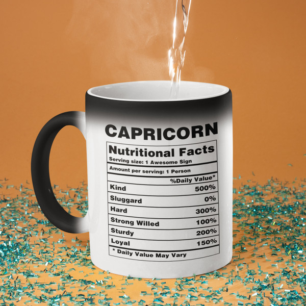 Kubek "Capricorn Nutrition Facts"
