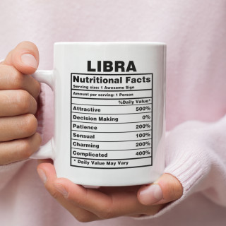 Kubek "Libra Nutrition Facts"