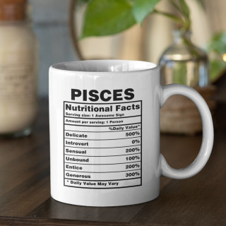 Kubek "Pisces Nutrition Facts"