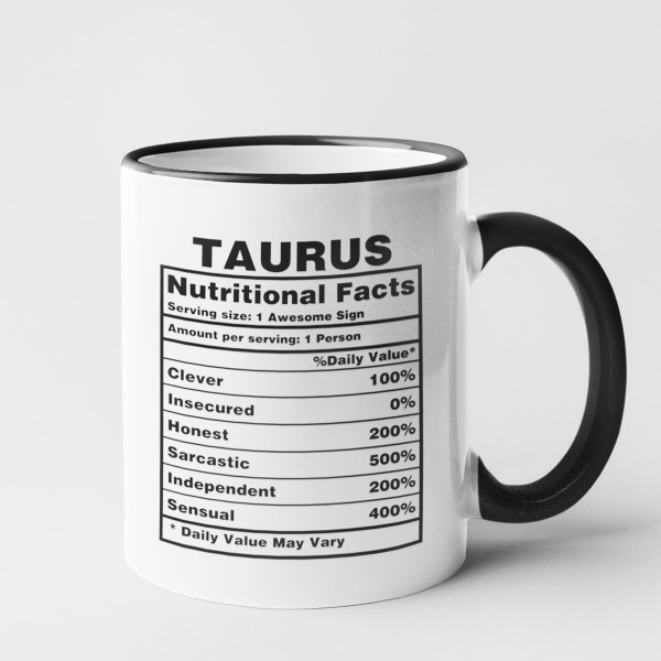 Kubek "Taurus Nutrition Facts"