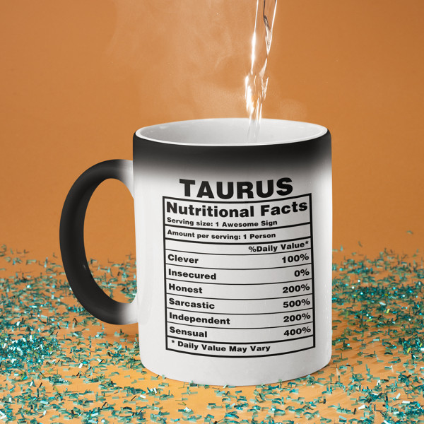 Kubek "Taurus Nutrition Facts"