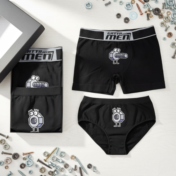 Zestaw bielizny dla pary "Niegrzeczne śrubki"