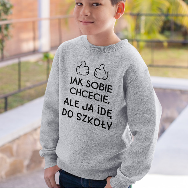 Sweter dziecięcy „Idę do szkoły” (bez kaptura)