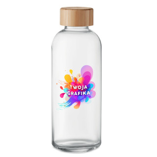 Szklana butelka na wodę "FRIS" z Twoim designem (650ml)