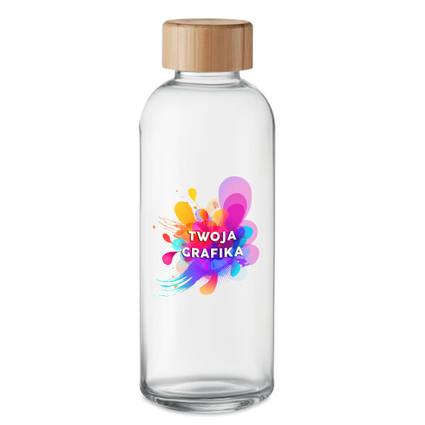 Szklana butelka na wodę "FRIS" z Twoim designem (650ml) Szklana butelka na wodę "FRIS" z Twoim designem (650ml)