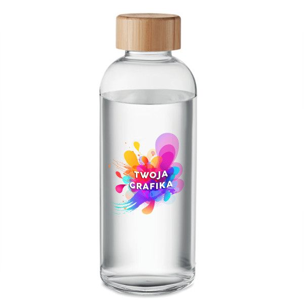 Szklana butelka na wodę "FRIS" z Twoim designem (650ml) Szklana butelka na wodę "FRIS" z Twoim designem (650ml)