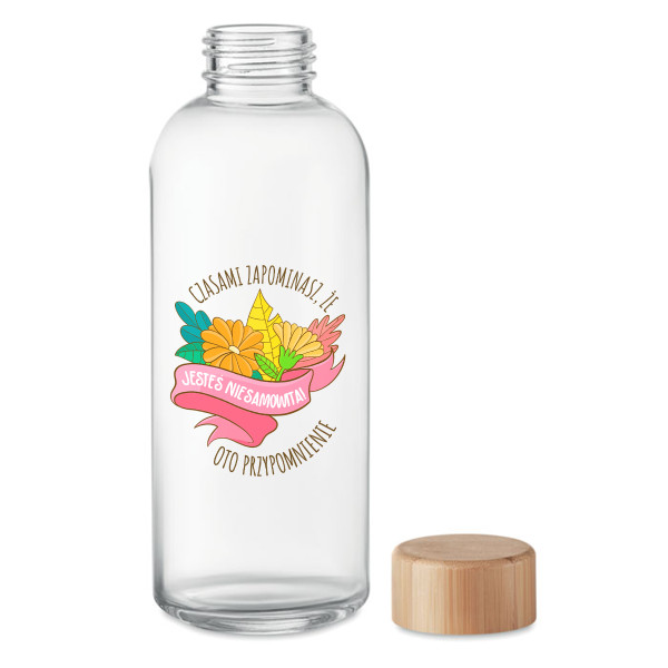 Szklana butelka na wodę "Jesteś niesamowita" (650ml)