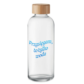 Szklana butelka na wodę "Przysięgam, to tylko woda" (650ml)