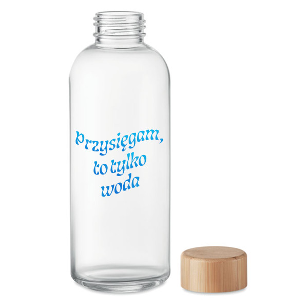 Szklana butelka na wodę "Przysięgam, to tylko woda" (650ml)