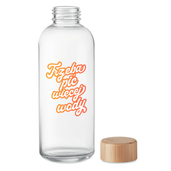 Szklana butelka na wodę "Trzeba pić więcej wody" (650ml)
