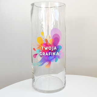 Szklany wazon z Twoim designem