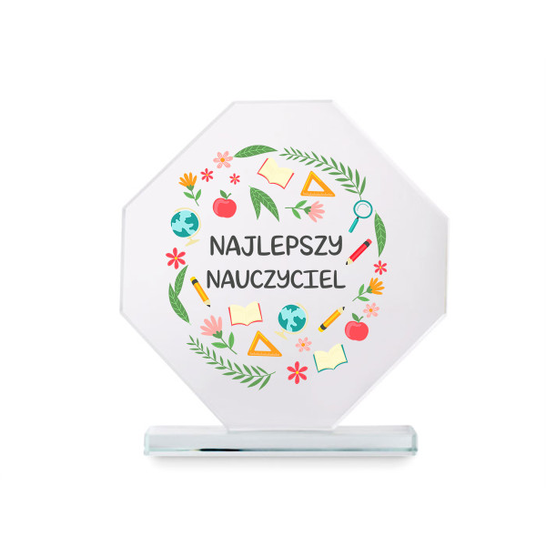 Szklane trofeum w pudełku prezentowym "Najlepszy nauczyciel" Szklane trofeum w pudełku prezentowym "Najlepszy nauczyciel"