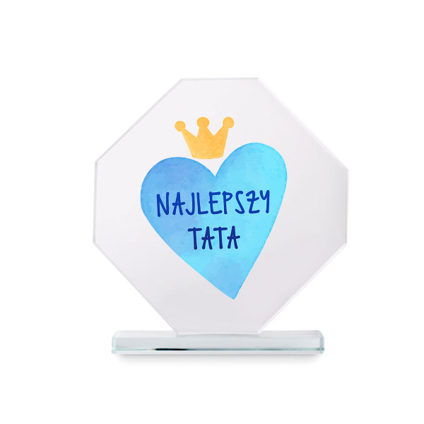 Szklane trofeum w pudełku prezentowym "Najlepszy tata" Szklane trofeum w pudełku prezentowym "Najlepszy tata"