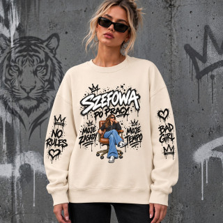 Unisexowa bluza w pastelowych kolorach "Szefowa po pracy" Unisexowa bluza w pastelowych kolorach "Szefowa po pracy"