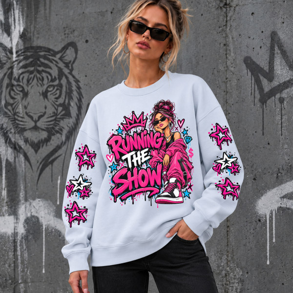 Unisexowa bluza w pastelowych kolorach "Running the Show"