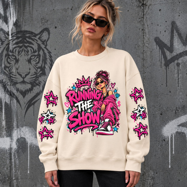 Unisexowa bluza w pastelowych kolorach "Running the Show"