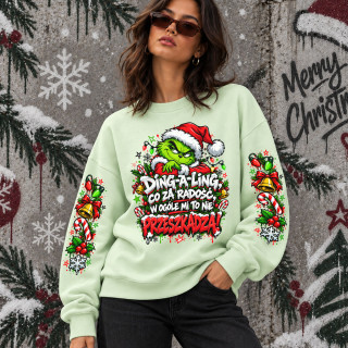 Unisexowa bluza w pastelowych kolorach "Ding Dong, mam to gdzieś"