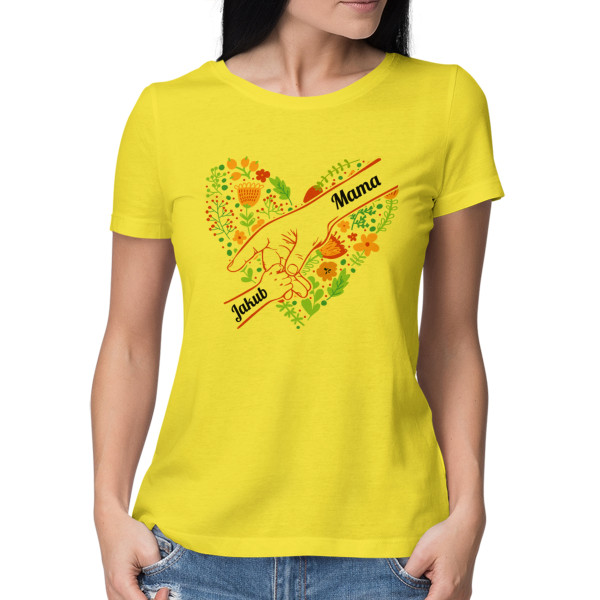 Damska koszulka "Serduszko mamusi" z wybranymi imionami dzieci