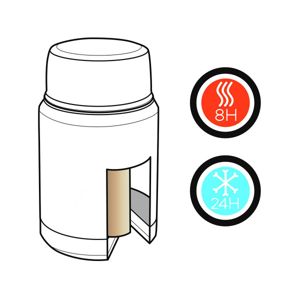 Termos próżniowy na żywność z łyżką "Swiss Peak Elite" (z możliwością wykonania grawerunku za dodatkową opłatą)