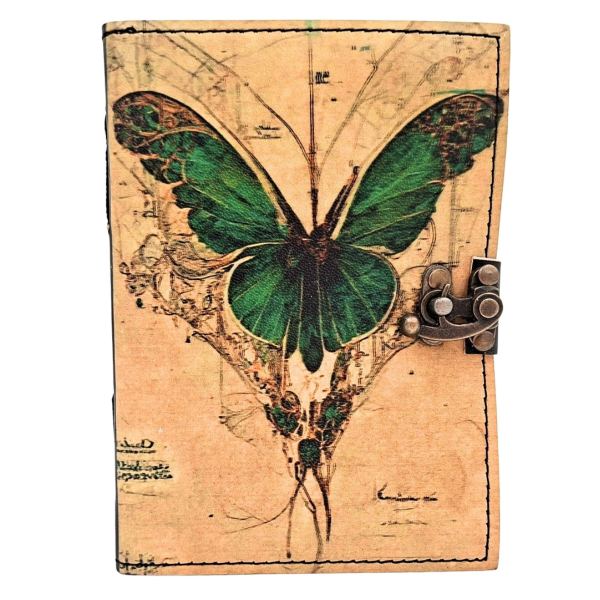 Skórzany notatnik w stylu vintage "Motyl"