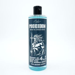 Męski żel pod prysznic, szampon, pianka i mydło "Poseidon" 4w1 (400 ml)