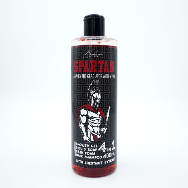 Męski żel pod prysznic, szampon, pianka i mydło 4w1 "Spartan" (400ml) Męski żel pod prysznic, szampon, pianka i mydło 4w1 "Spartan" (400ml)