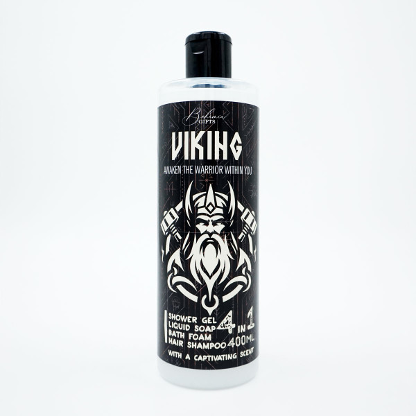 Męski żel pod prysznic, szampon, pianka i mydło 4w1 "Viking" (400ml) Męski żel pod prysznic, szampon, pianka i mydło 4w1 "Viking" (400ml)