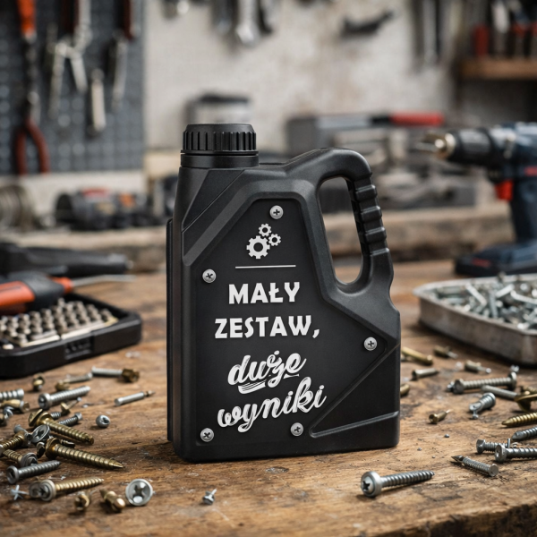 Zestaw narzędzi w kształcie kanistra "Mały zestaw. Duże wyniki"