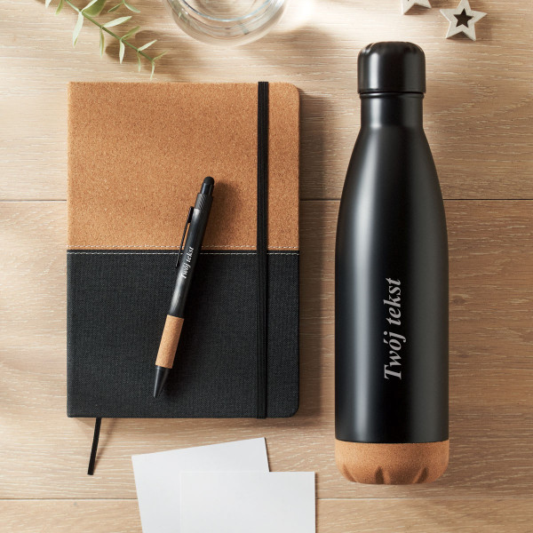Zestaw upominkowy "ECO Black" z wybranym przez ciebie tekstem