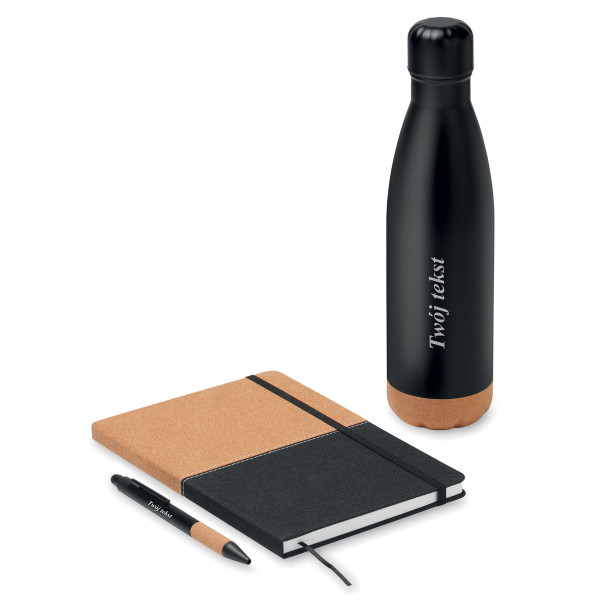 Zestaw upominkowy "ECO Black" z wybranym przez ciebie tekstem